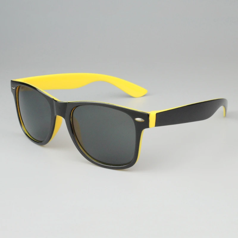 Mprinted Two Tone Sunglasses Yellow With Bblack Frame
