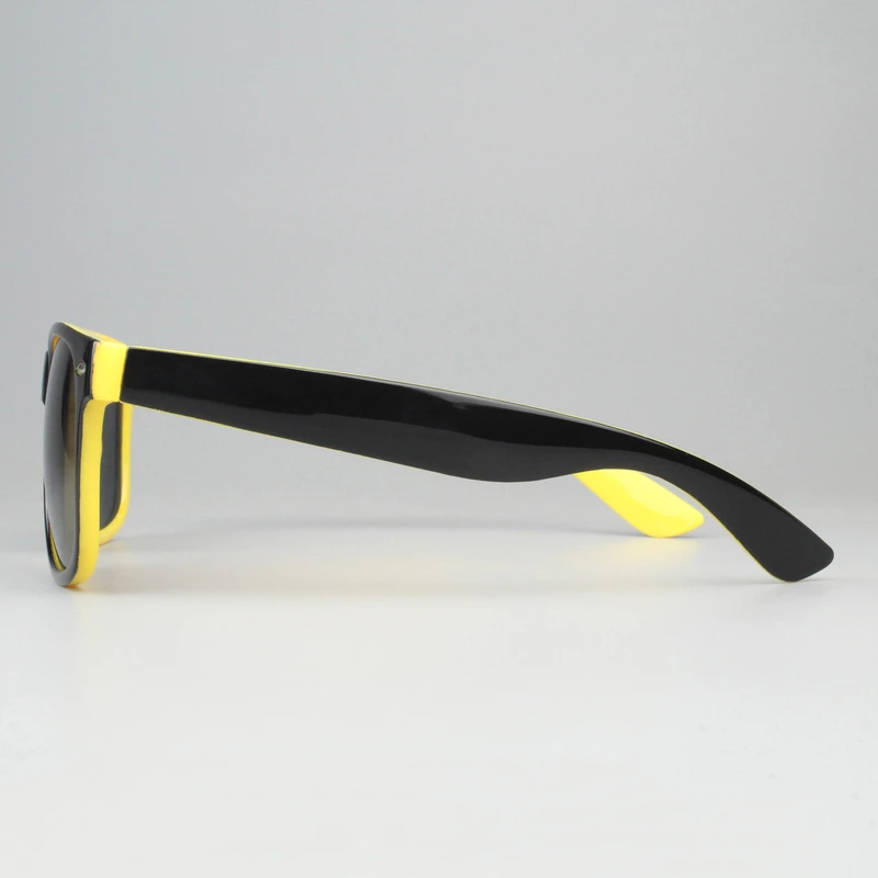 Mprinted Two Tone Sunglasses Yellow With Bblack Frame