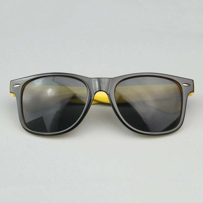 Mprinted Two Tone Sunglasses Yellow With Bblack Frame