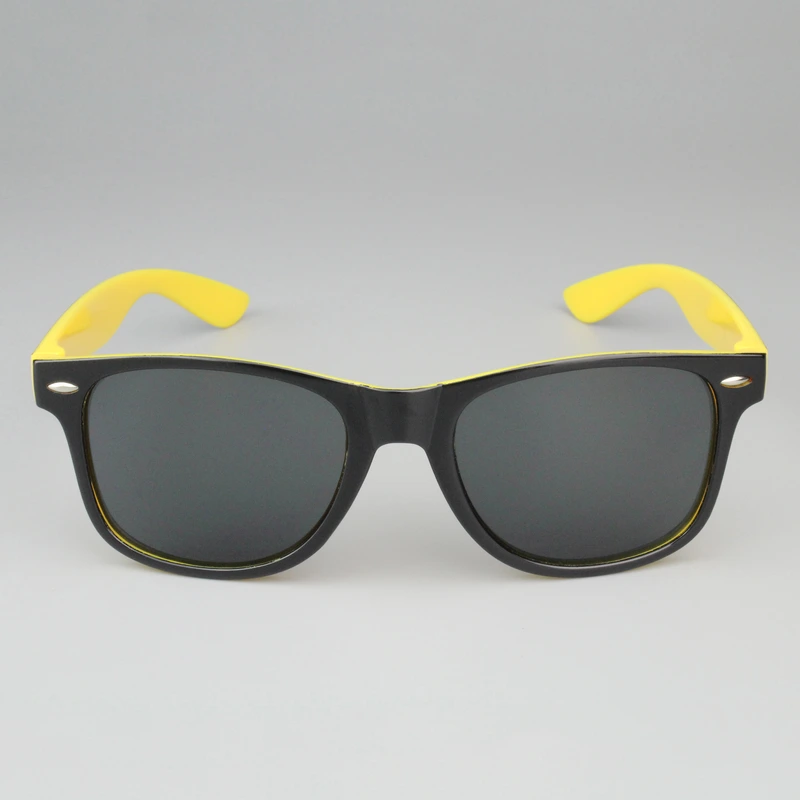 Mprinted Two Tone Sunglasses Yellow With Bblack Frame