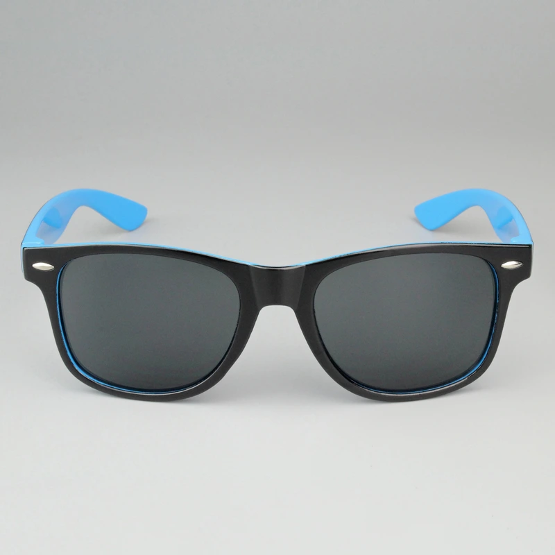 Mprinted Two Tone Sunglasses Sky Blue With Bblack Frame