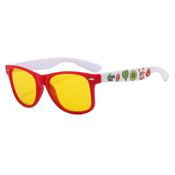 Custom Two Tone White And Red Printing Sunglasses