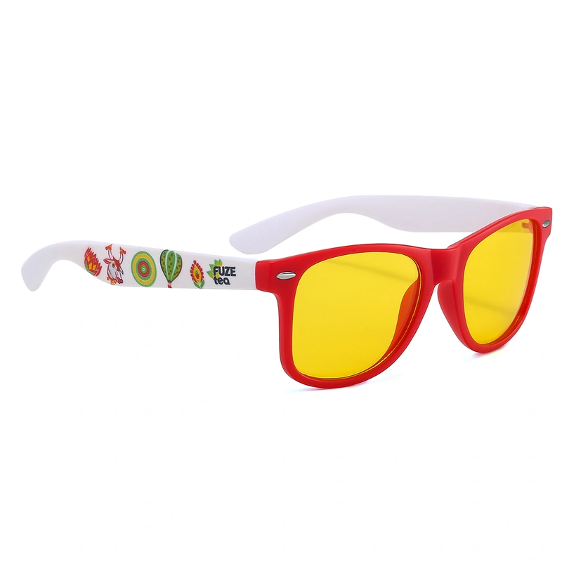 Custom Two Tone White And Red Printing Sunglasses