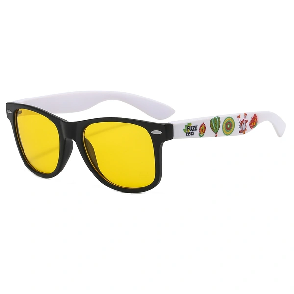 Custom Two Tone White And Black Printing Sunglasses