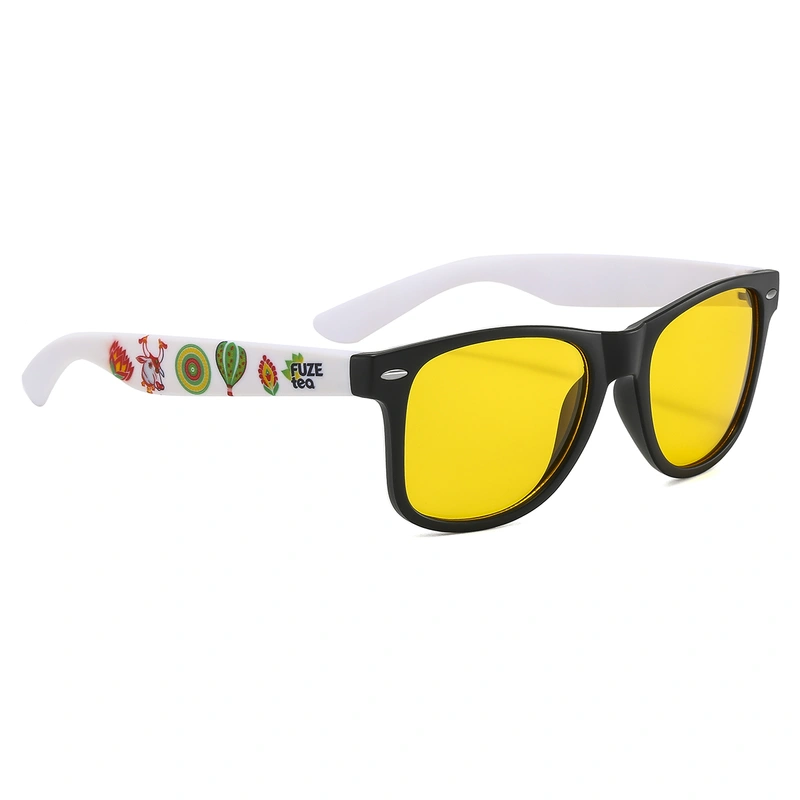 Custom Two Tone White And Black Printing Sunglasses