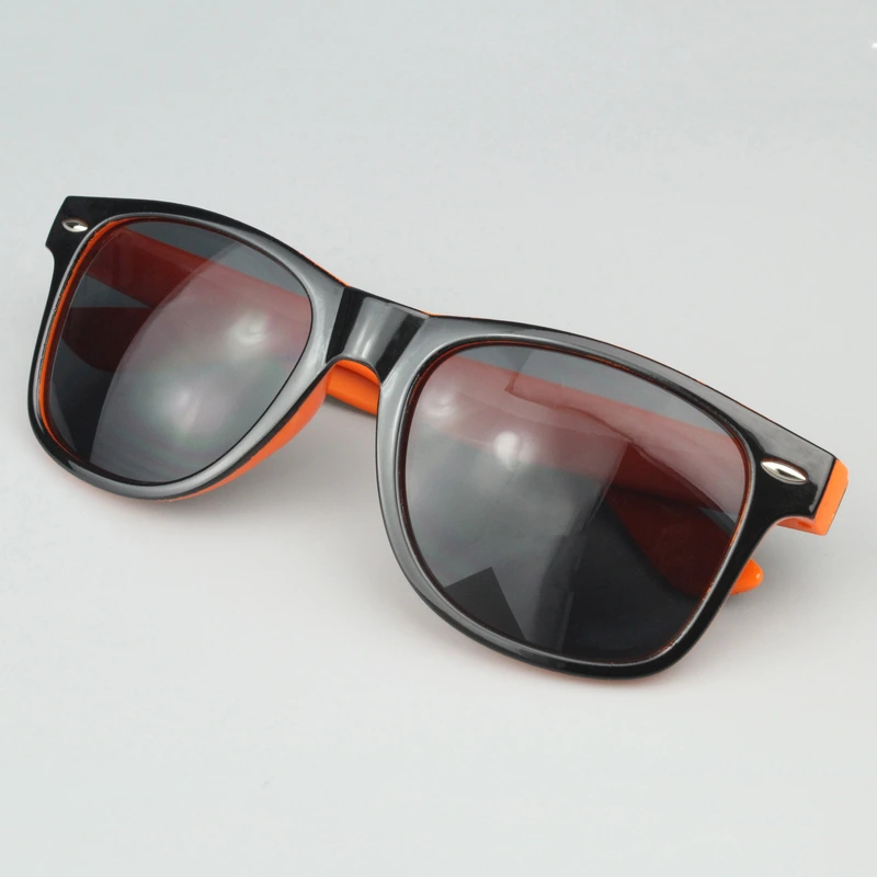Personalized Two Tone Sunglasses -Orange And Black 