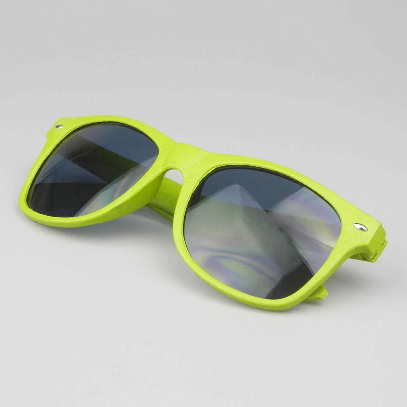 Grass Green Straw Sunglasses