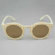 Plaid Round Frame Kids Sunglasses 
