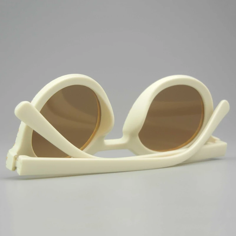 Plaid Round Frame Kids Sunglasses 