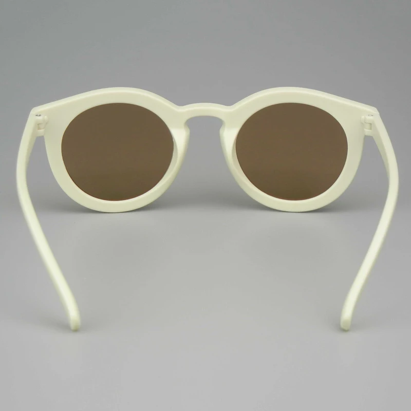 Plaid Round Frame Kids Sunglasses 