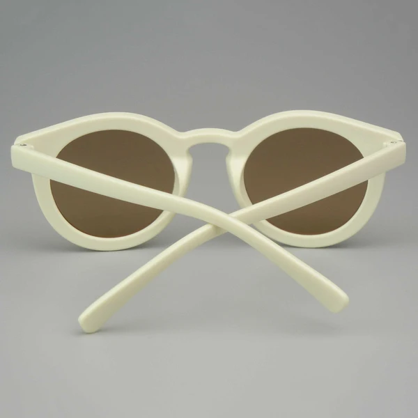 Plaid Round Frame Kids Sunglasses 