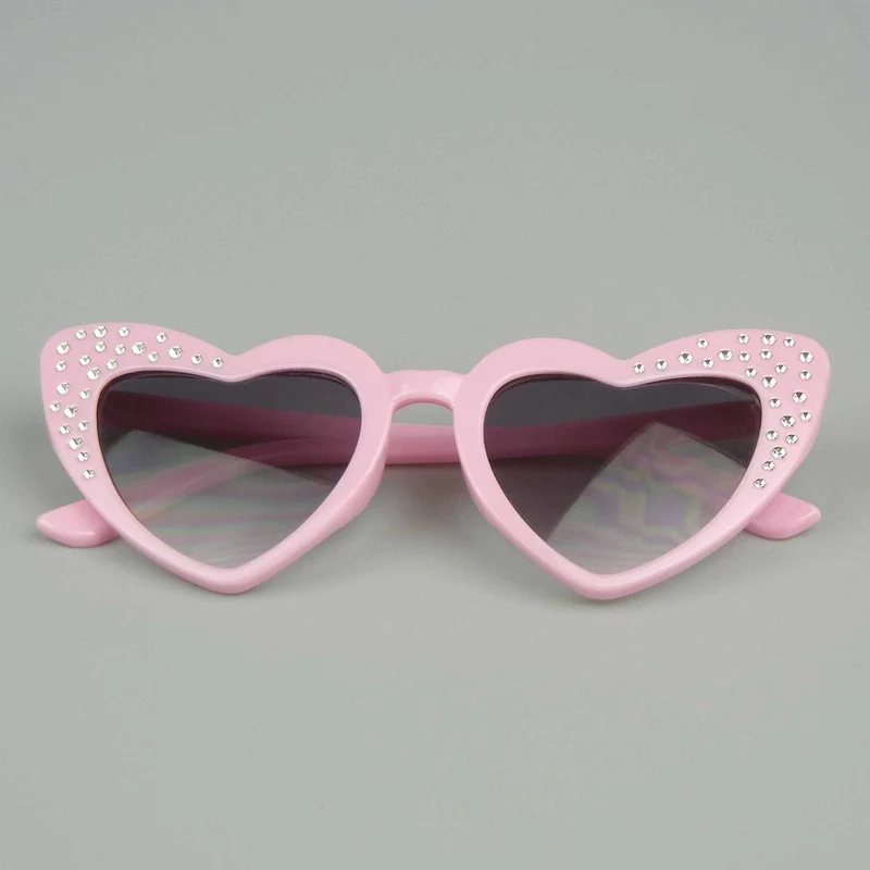 Children's Sunglasses With Diamond Heart
