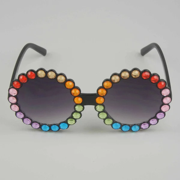 Diamond Round Floral Children's Sunglasses 
