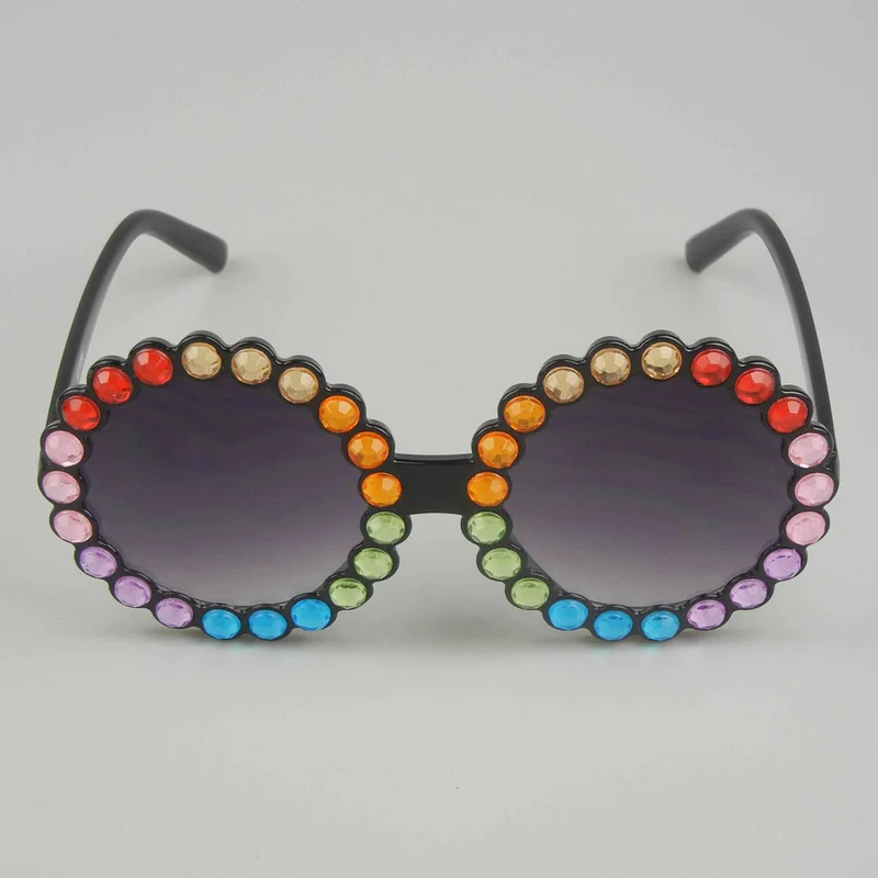 Diamond Round Floral Children's Sunglasses 