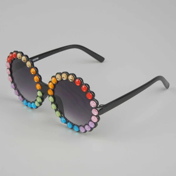 Diamond Round Floral Children's Sunglasses 