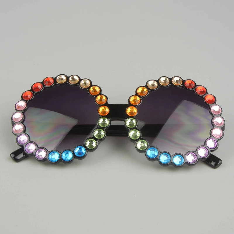 Diamond Round Floral Children's Sunglasses 