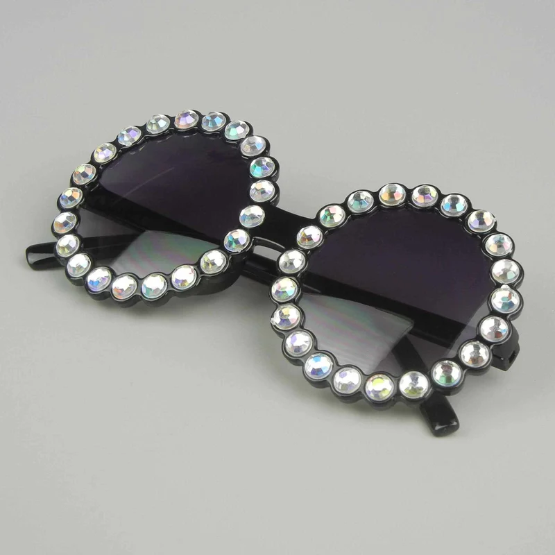 Diamond Round Floral Children's Sunglasses 