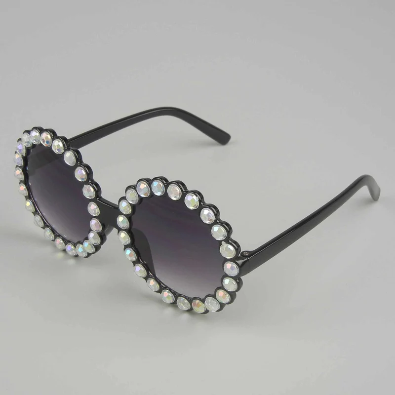 Diamond Round Floral Children's Sunglasses 