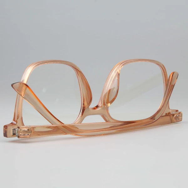 Translucent Orange Square Framed sunglasses