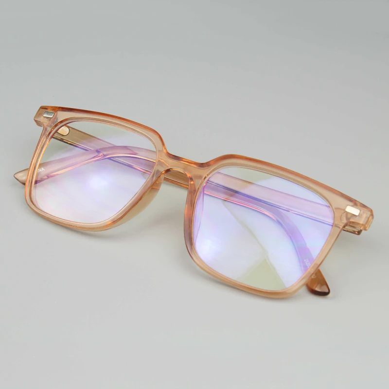 Translucent Orange Square Framed sunglasses