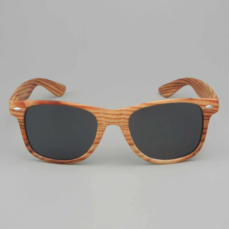 Brown Wood Grain Heat Transfer Sunglasses