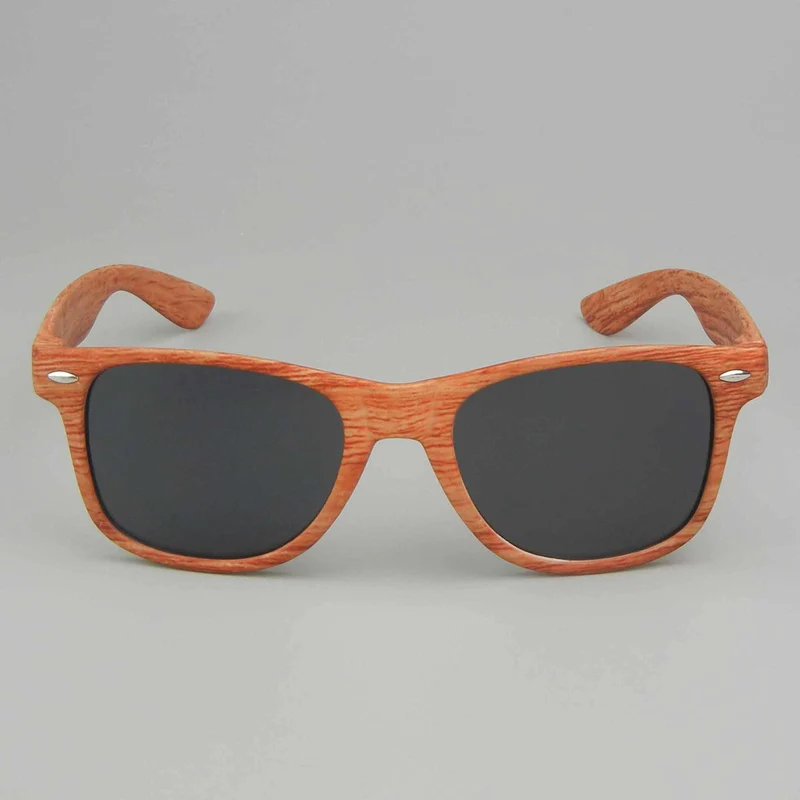 Brown Wood Grain Heat Transfer Sunglasses