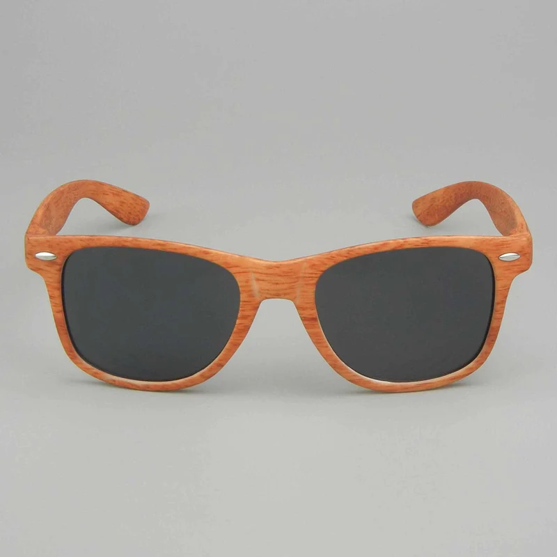 Brown Wood Grain Heat Transfer Sunglasses