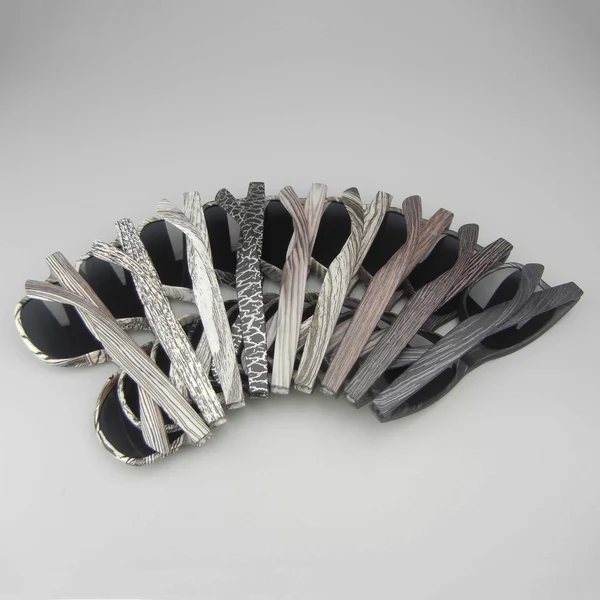 Custom Black Wood Grain Heat Transfer Sunglasses