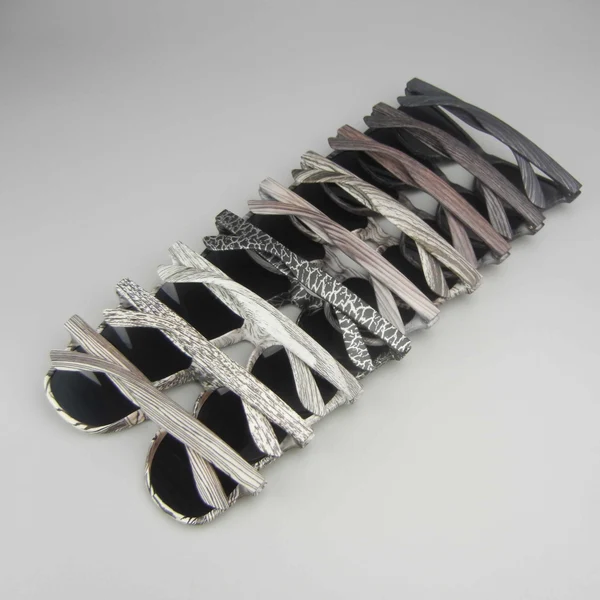 Custom Black Wood Grain Heat Transfer Sunglasses