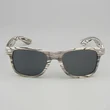 Custom Black Wood Grain Heat Transfer Sunglasses