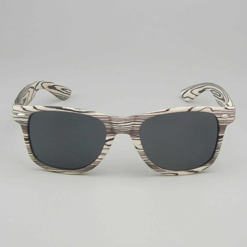 Custom Black Wood Grain Heat Transfer Sunglasses