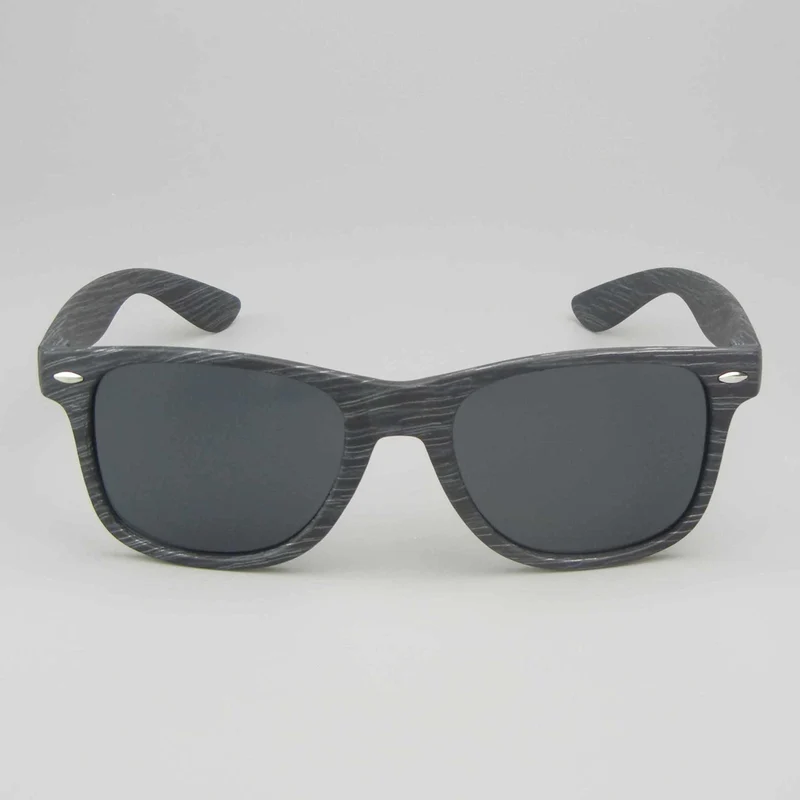 Custom Black Wood Grain Heat Transfer Sunglasses