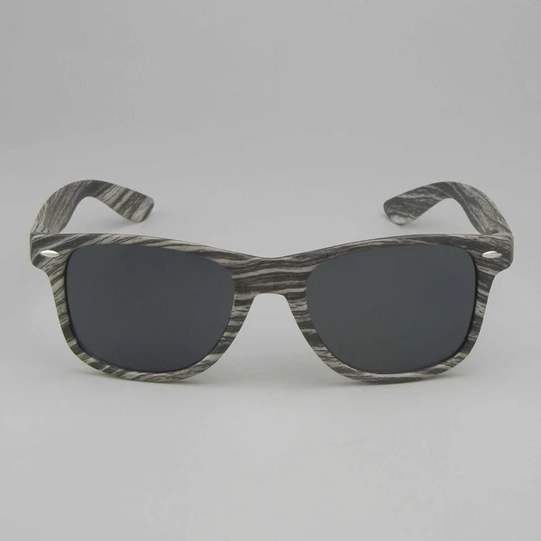Custom Black Wood Grain Heat Transfer Sunglasses