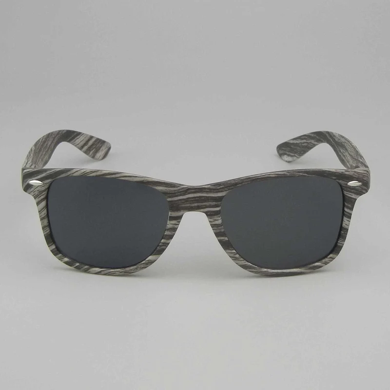 Custom Black Wood Grain Heat Transfer Sunglasses