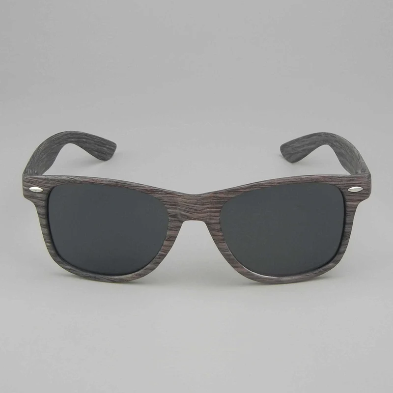 Custom Black Wood Grain Heat Transfer Sunglasses