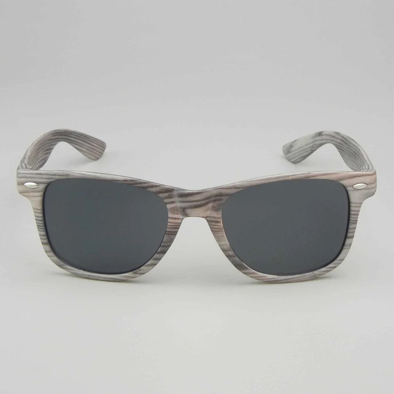 Custom Black Wood Grain Heat Transfer Sunglasses