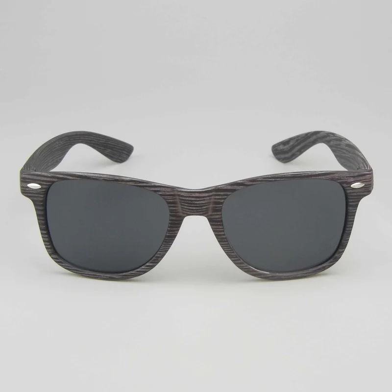 Custom Black Wood Grain Heat Transfer Sunglasses