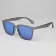 Gray Frosted Square Frame Sunglasses