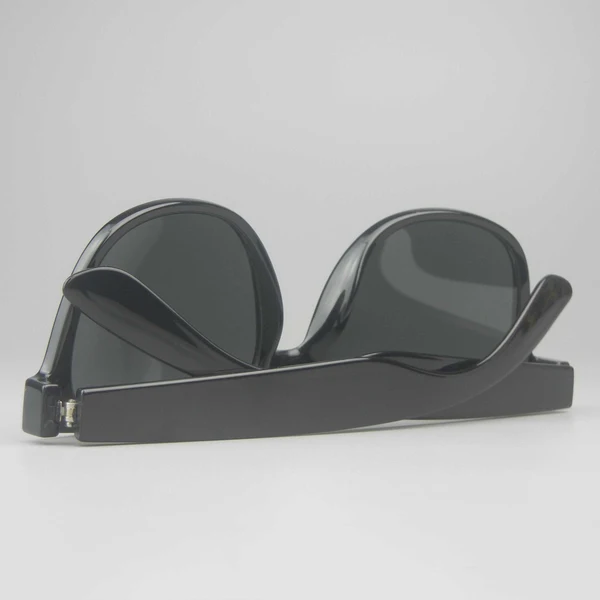 Black Classic Sunglasses With Metal Hinges