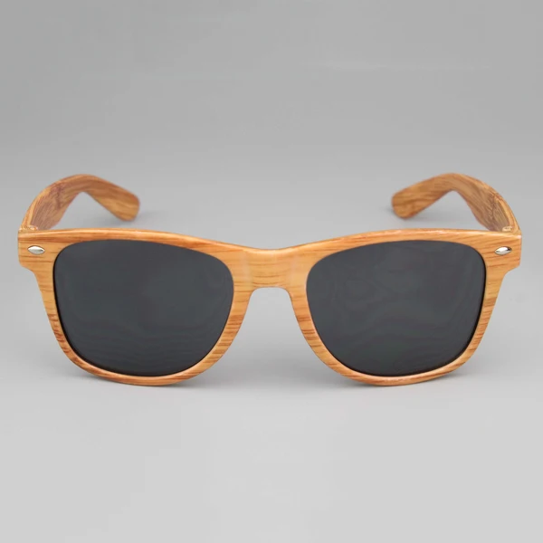 Custom Yellow Wood Grain Sunglasses