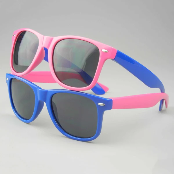 Custom Pink And Blue Spliced Sunglasses