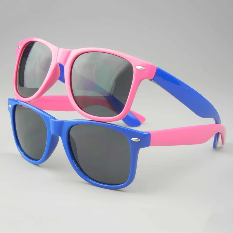 Custom Pink And Blue Spliced Sunglasses