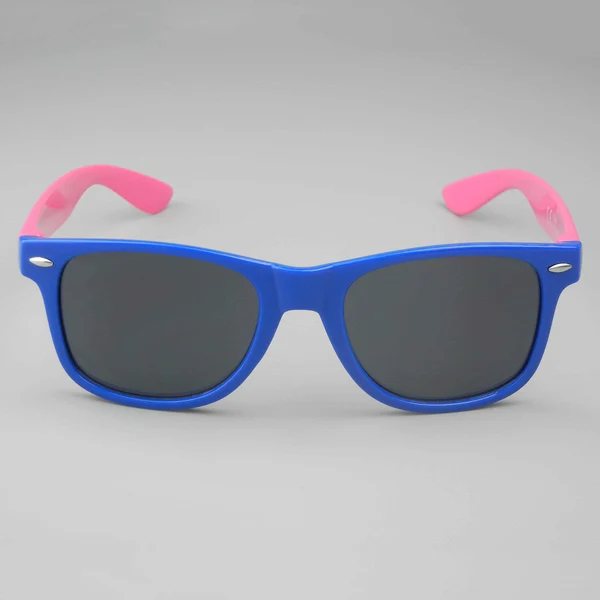 Custom Pink And Blue Spliced Sunglasses