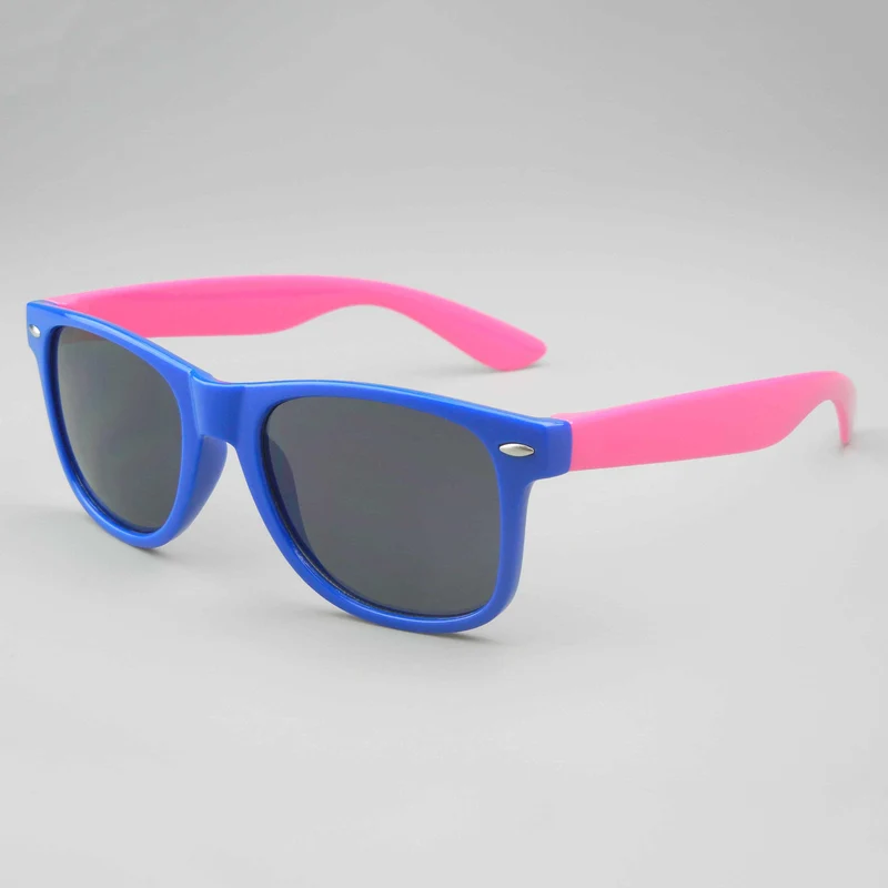 Custom Pink And Blue Spliced Sunglasses