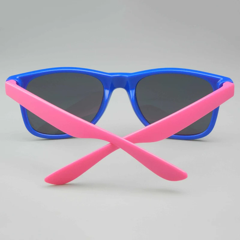 Custom Pink And Blue Spliced Sunglasses