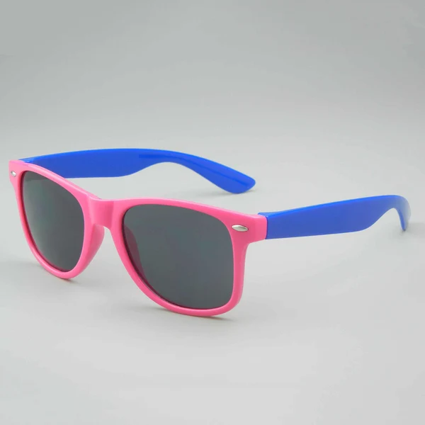Custom Pink And Blue Spliced Sunglasses