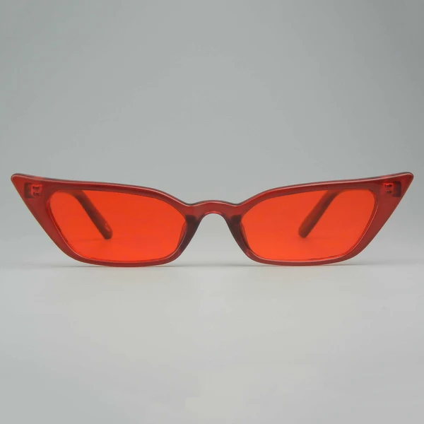 Small Red Cat-eye Sunglasses