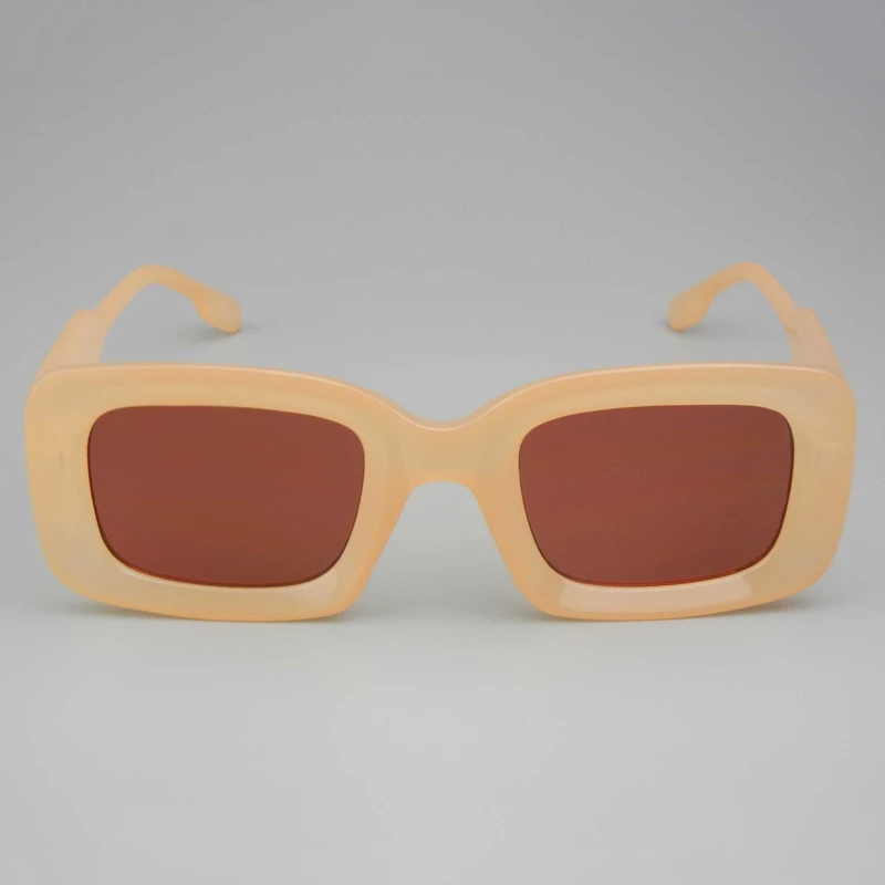 Fleshy Orange Square-framed Sunglasses