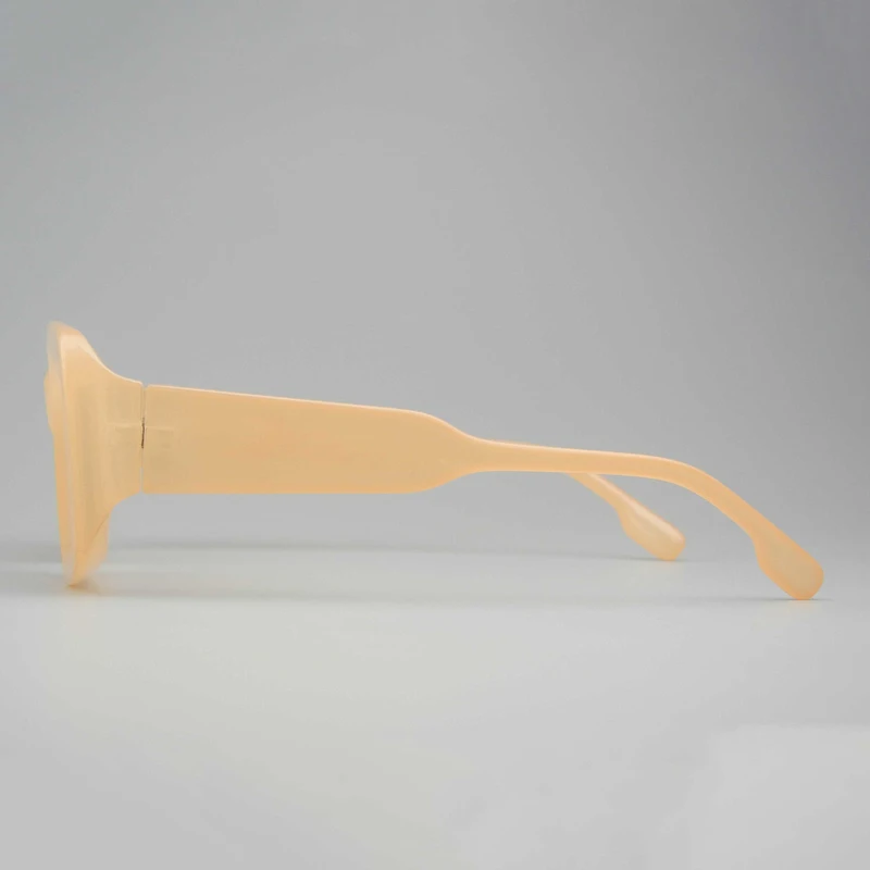 Fleshy Orange Square-framed Sunglasses