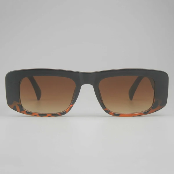 Brown Gradient Small Square Sunglasses